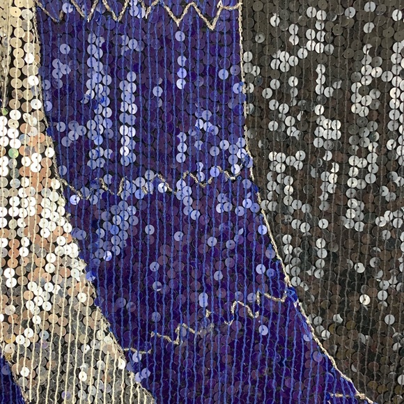 🌻Vintage JLB Silk Sequin Blouse Size S *FLAWED* - Picture 2 of 5